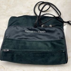 Suede David Yurman jewelry travel roll